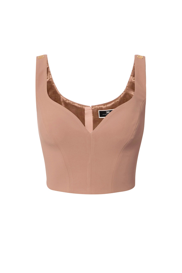 Top bustier en crêpe - Elisabetta Franchi® Outlet