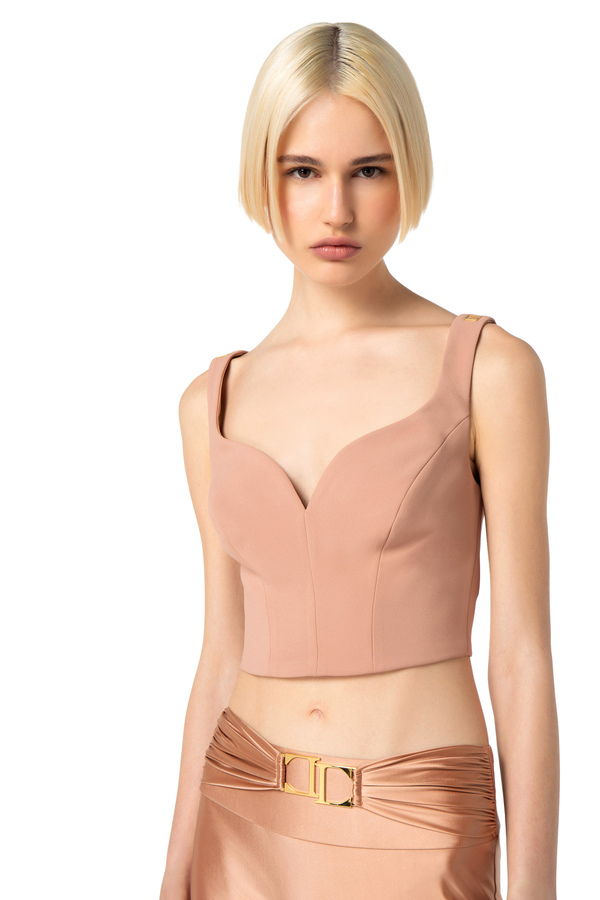 Top bustier en crêpe - Elisabetta Franchi® Outlet