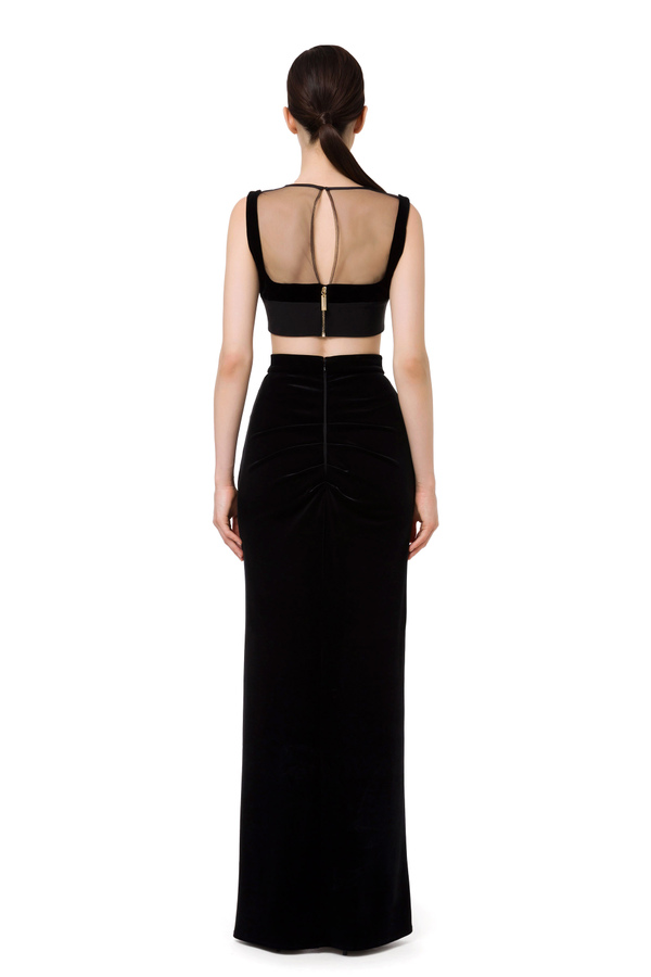 Top with tulle bodice - Elisabetta Franchi® Outlet