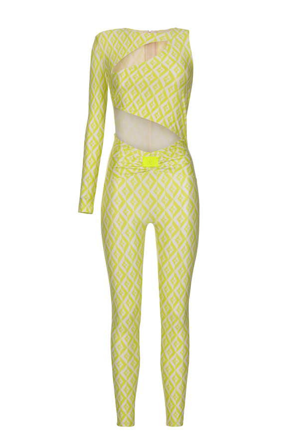 Lycra jumpsuit with cut-out - Elisabetta Franchi® Outlet