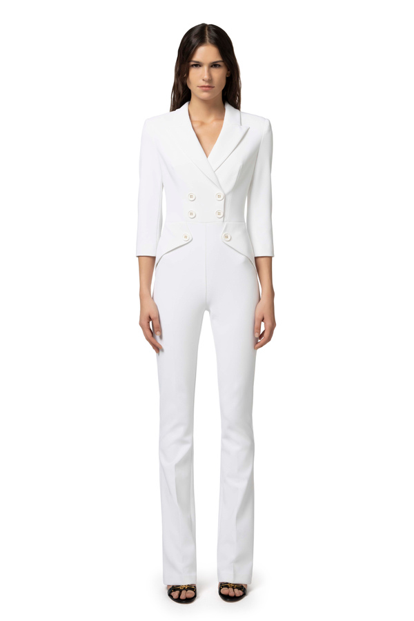 Tuta doppiopetto in doppio crêpe - Elisabetta Franchi® Outlet