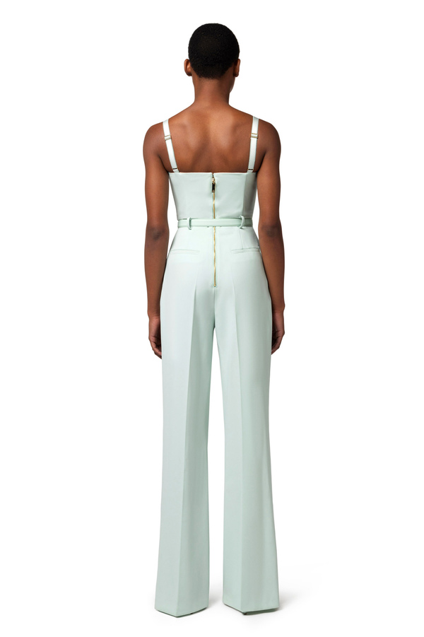 Jumpsuit in crêpe fabric with bustier top - Elisabetta Franchi® Outlet