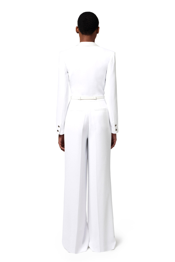 Combinaison en crêpe avec top en dentelle et ceinture - Elisabetta Franchi® Outlet