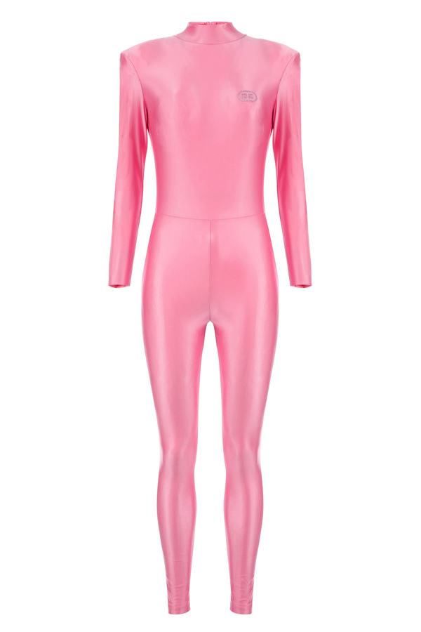 Lycra jumpsuit with rhinestones - Elisabetta Franchi® Outlet