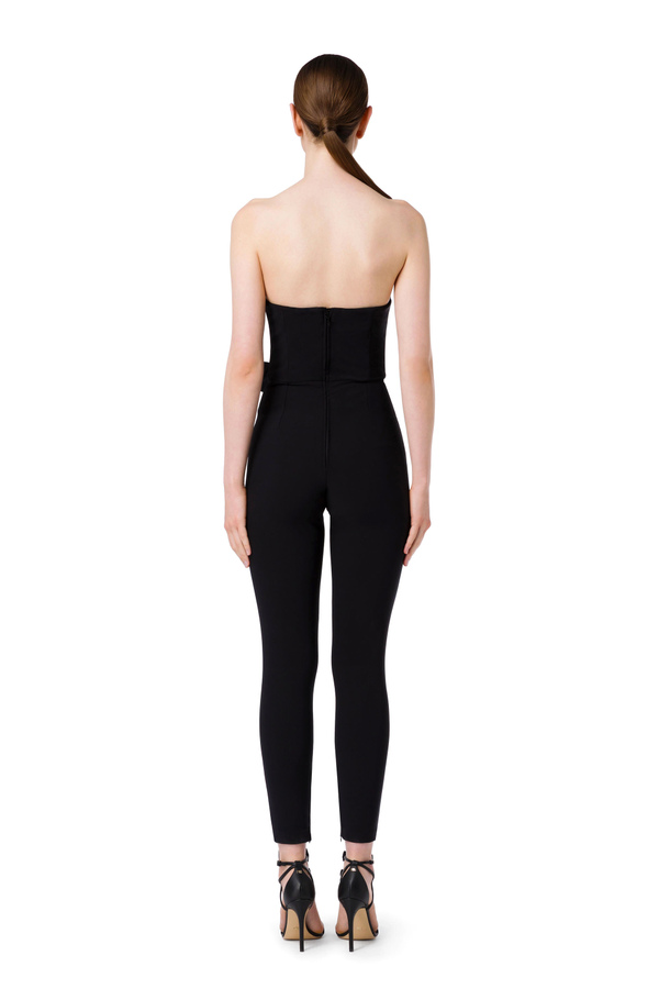 Elisabetta Franchi one-piece jumpsuit with bow - Elisabetta Franchi® Outlet