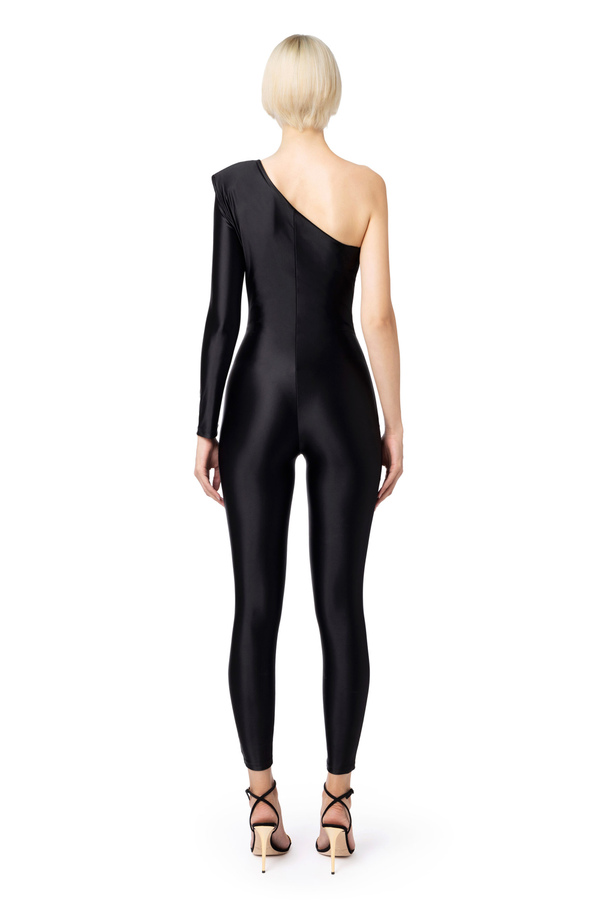 One-shoulder jumpsuit in jersey - Elisabetta Franchi® Outlet