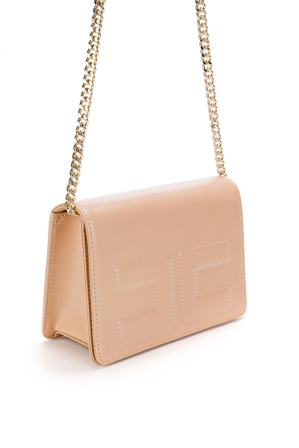 Bag with chain shoulder strap - Elisabetta Franchi® Outlet