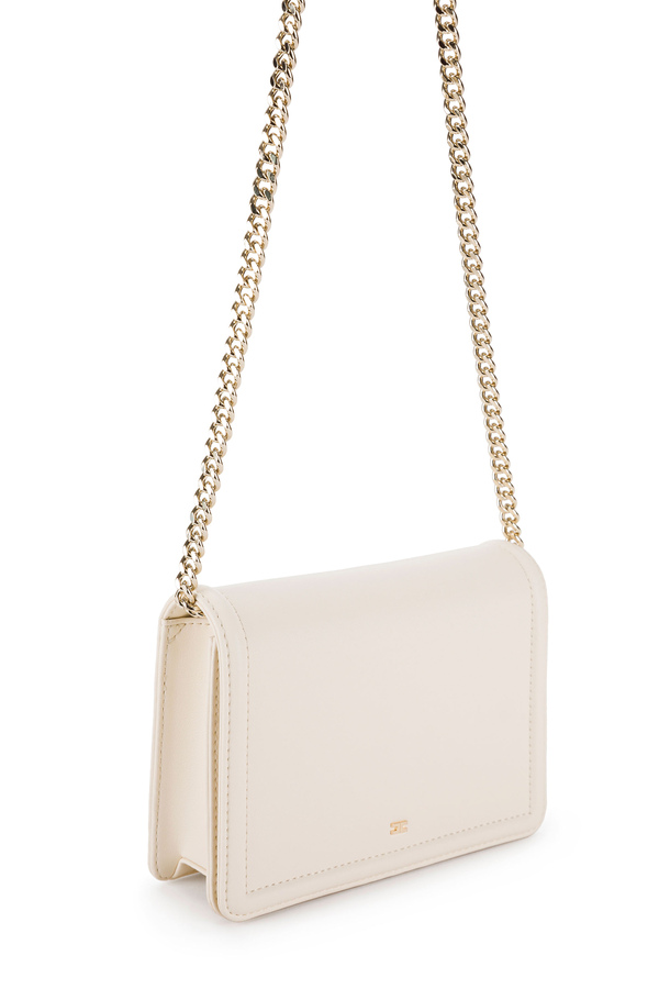 Mini shoulder strap with logo - Elisabetta Franchi® Outlet