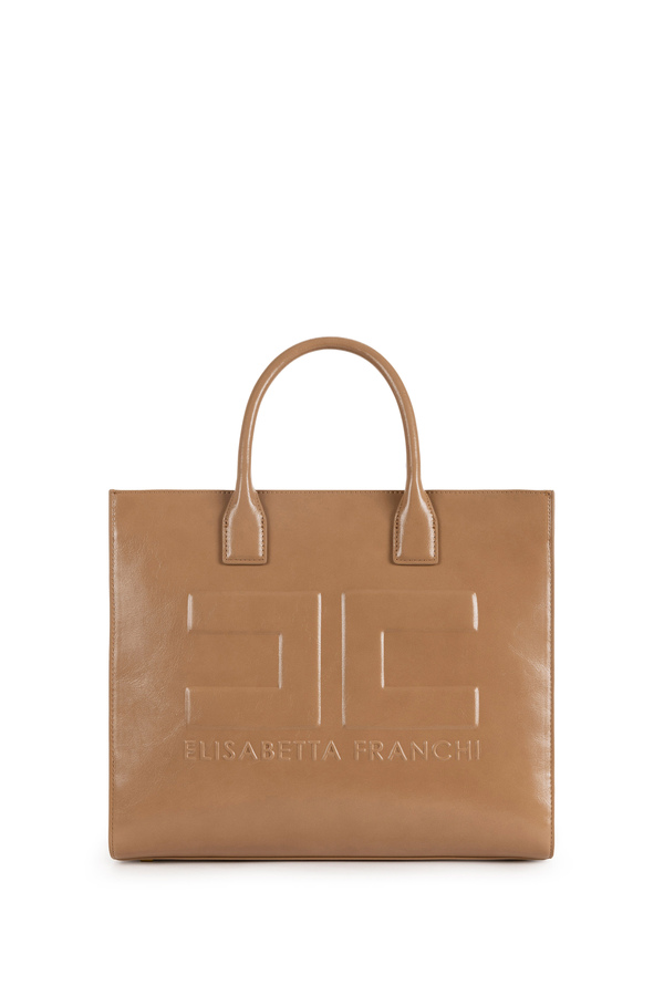 Shopper with shoulder strap - Elisabetta Franchi® Outlet