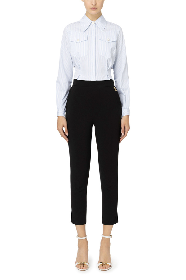 Shirt with knot - Elisabetta Franchi® Outlet