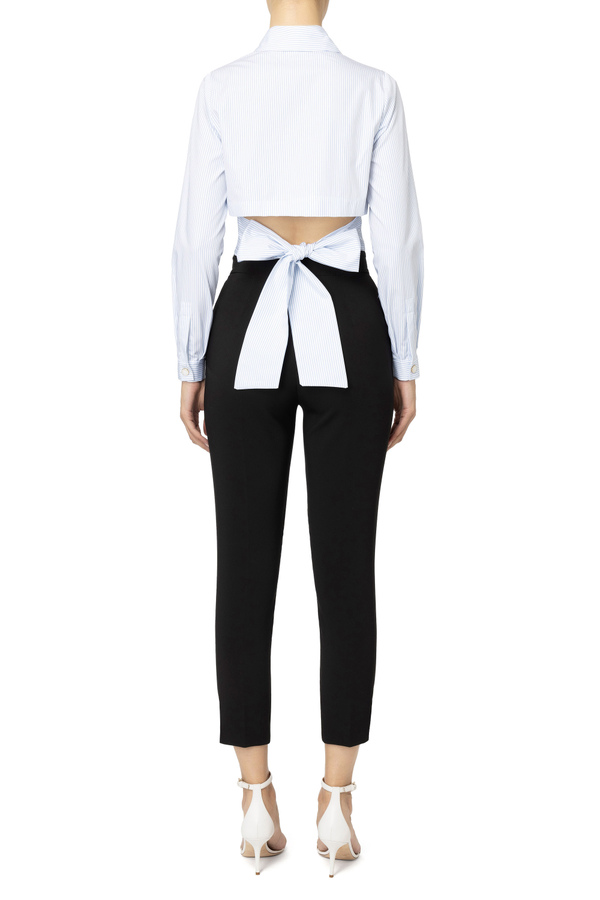 Shirt with knot - Elisabetta Franchi® Outlet