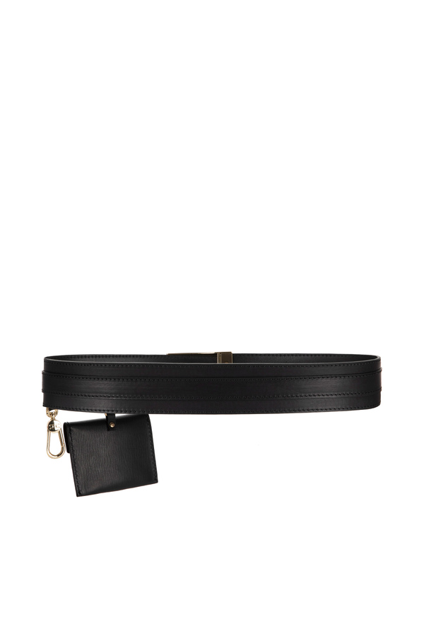 High-waisted belt with removable purse - Elisabetta Franchi® Outlet