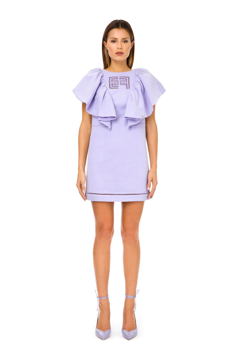 Fleece mini dress with embroidery - special sale | Elisabetta Franchi® Outlet