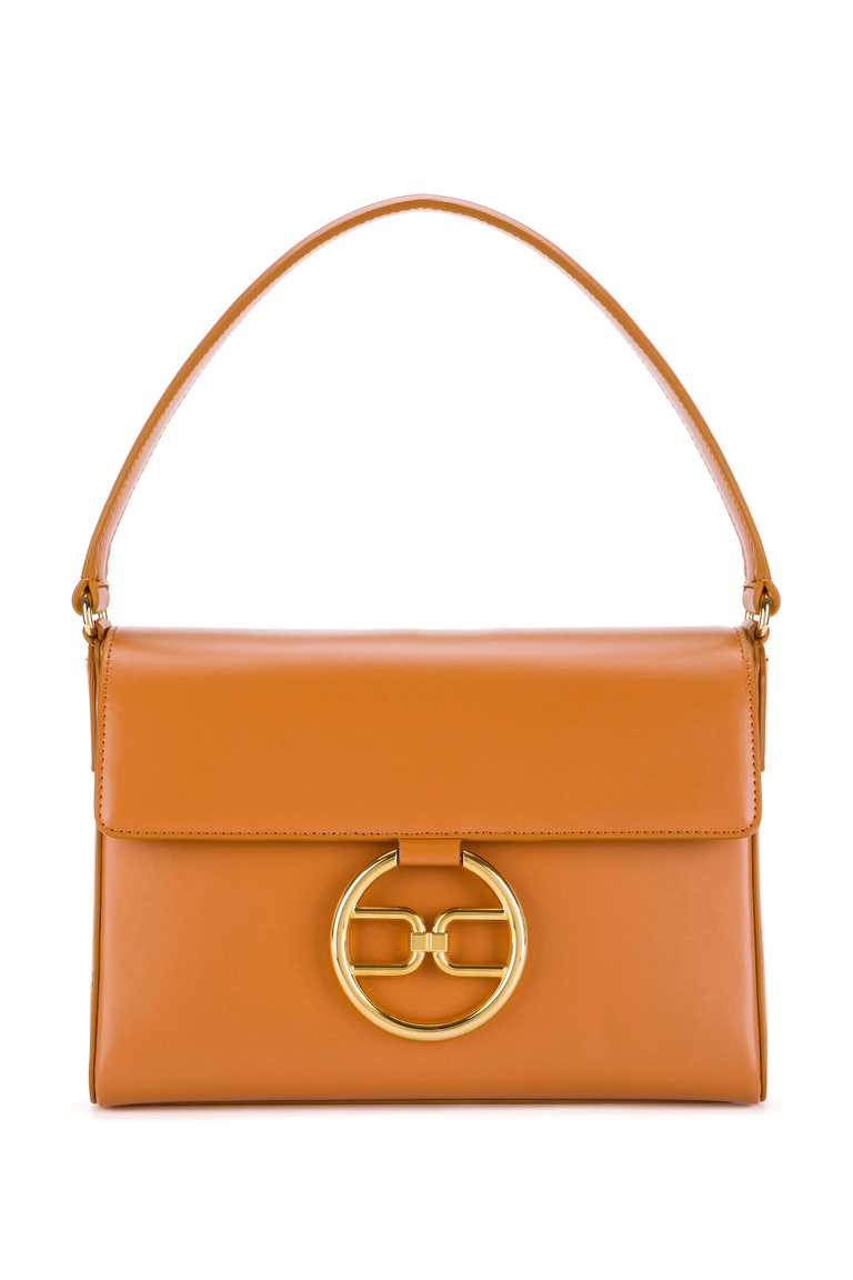 Medium bag Elisabetta Franchi con ring logo pendente - Bags | Elisabetta Franchi® Outlet
