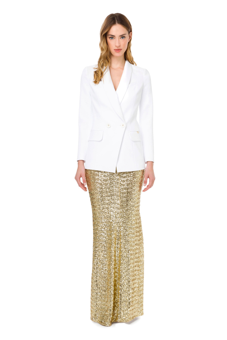 Jacket with double button and lapels - Jackets | Elisabetta Franchi® Outlet