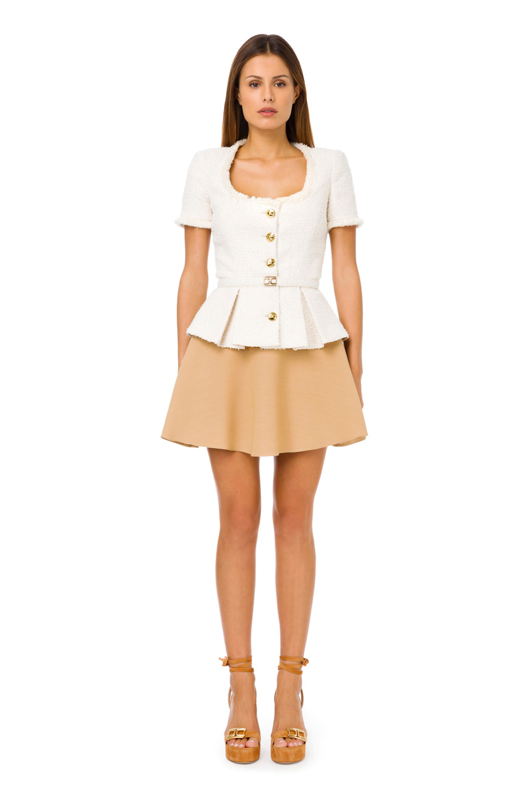 Minifalda de pliegues con bolsillos - Faldas circulares | Elisabetta Franchi® Outlet