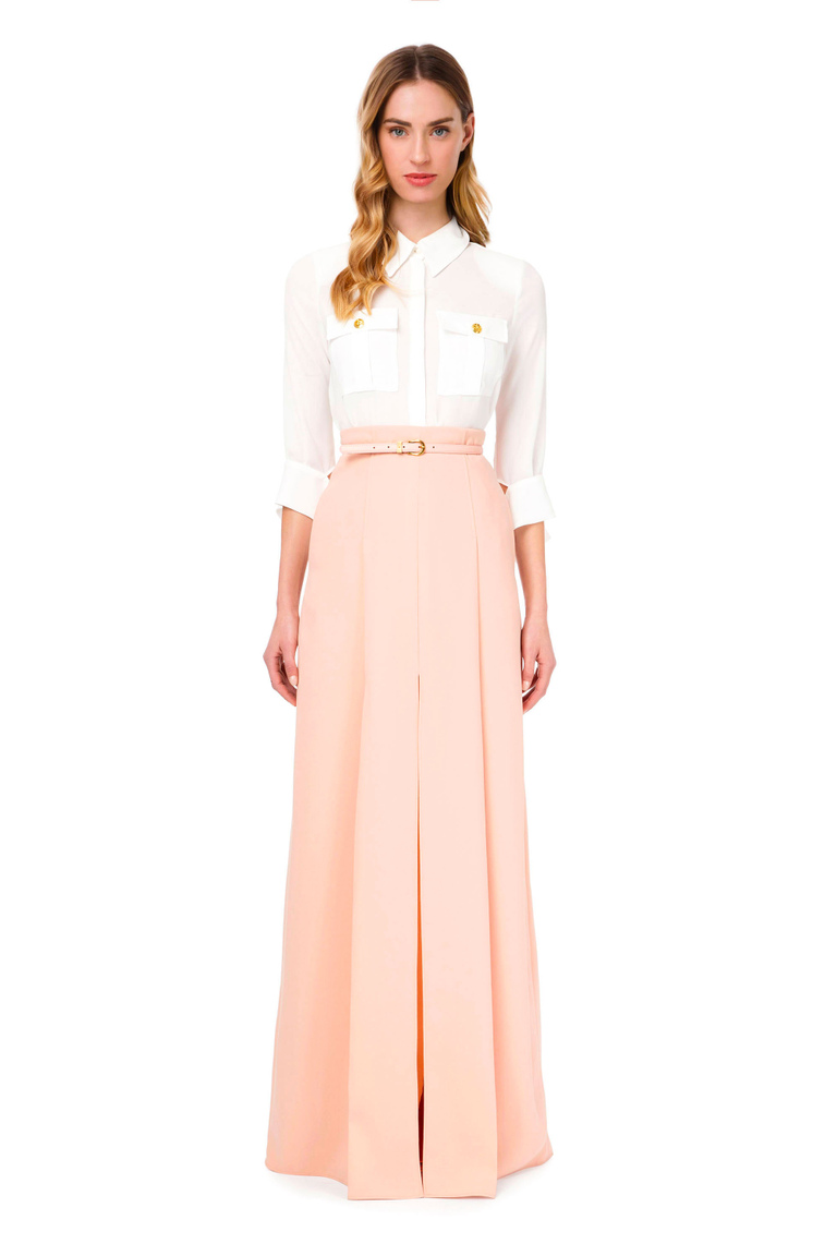Long skirt with logo - Maxi Skirts | Elisabetta Franchi® Outlet