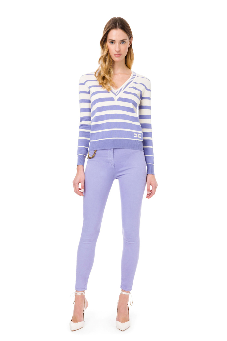 Elisabetta Franchi long-sleeved jumper - Knitwear | Elisabetta Franchi® Outlet