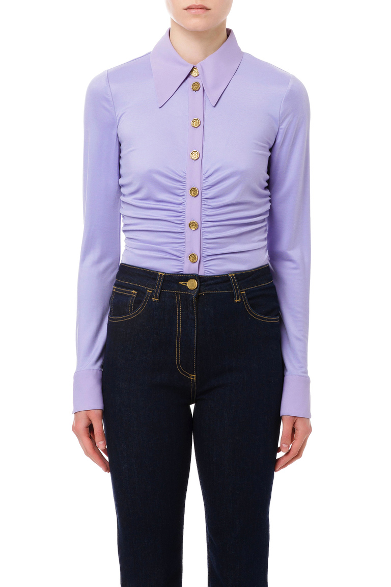 Draped blouse - Shirts | Elisabetta Franchi® Outlet