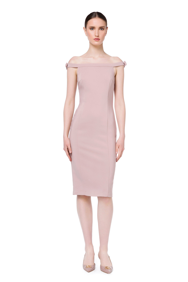 Sheath dress with micro bows - Dresses | Elisabetta Franchi® Outlet