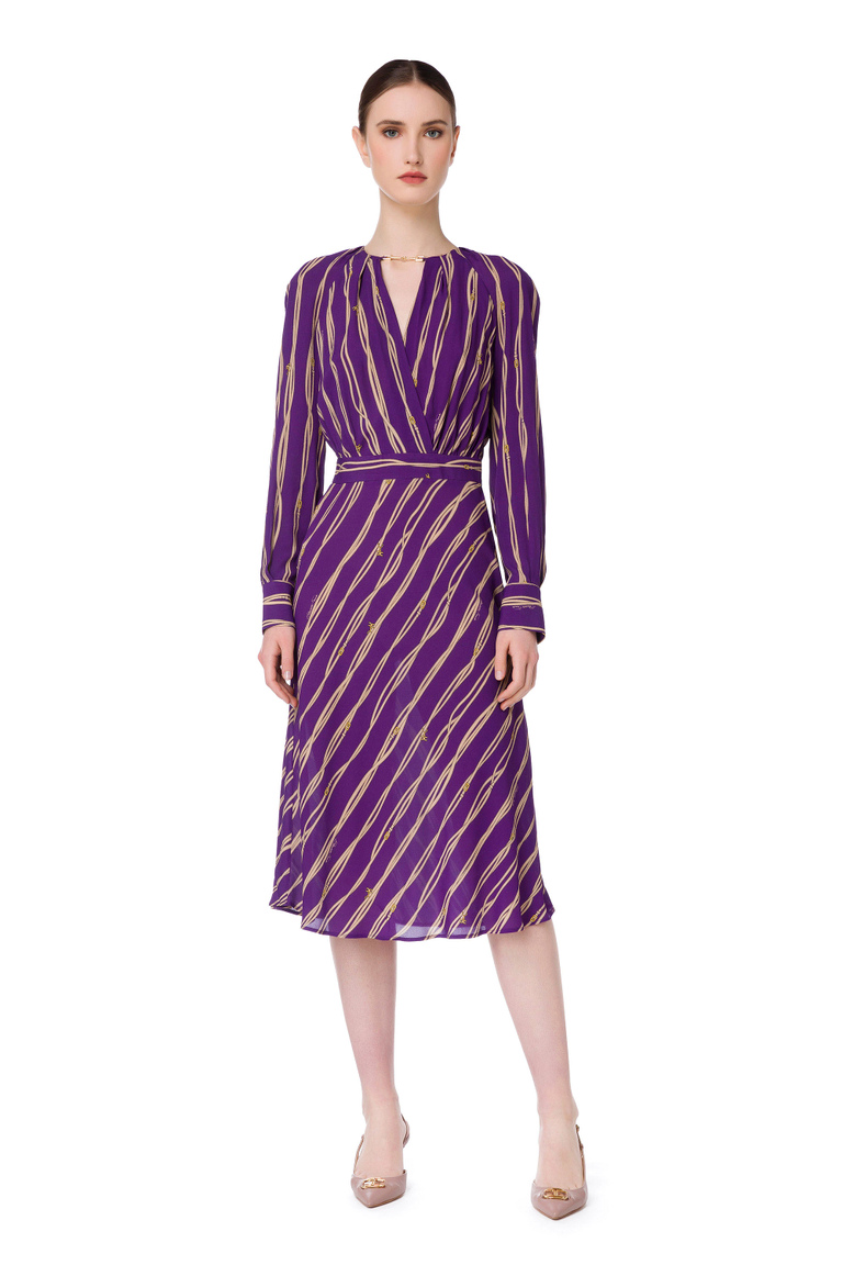 Maxi dress with lapels - Apparel | Elisabetta Franchi® Outlet