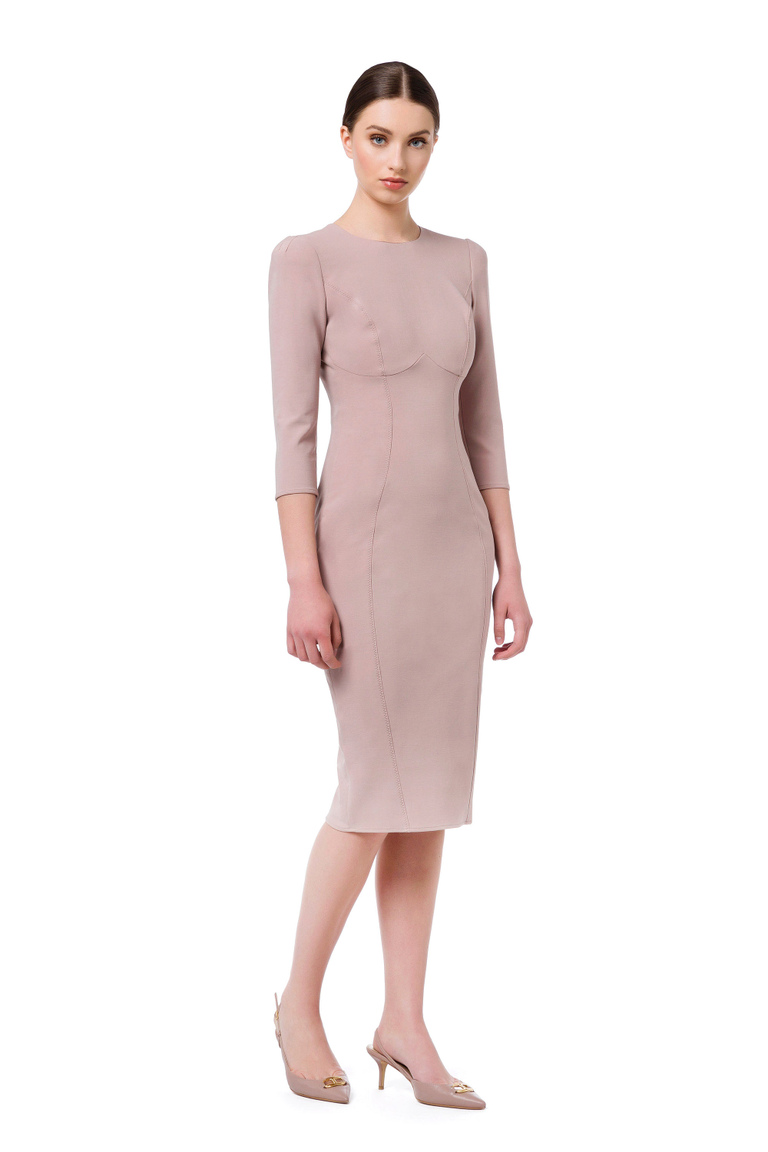 Sheath dress with open neckline on the back - Sheath Dresses | Elisabetta Franchi® Outlet