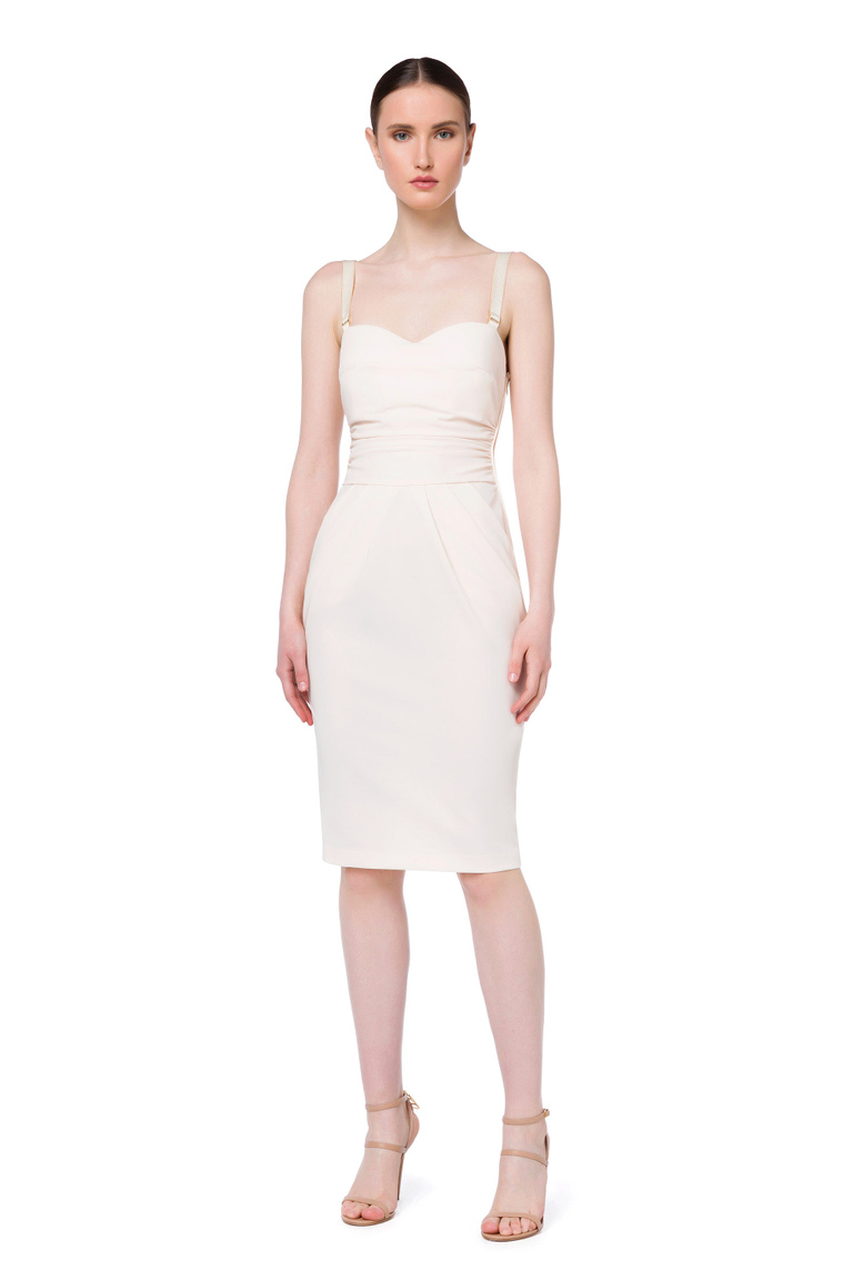 Sheath dress with corset at the back - Sheath Dresses | Elisabetta Franchi® Outlet