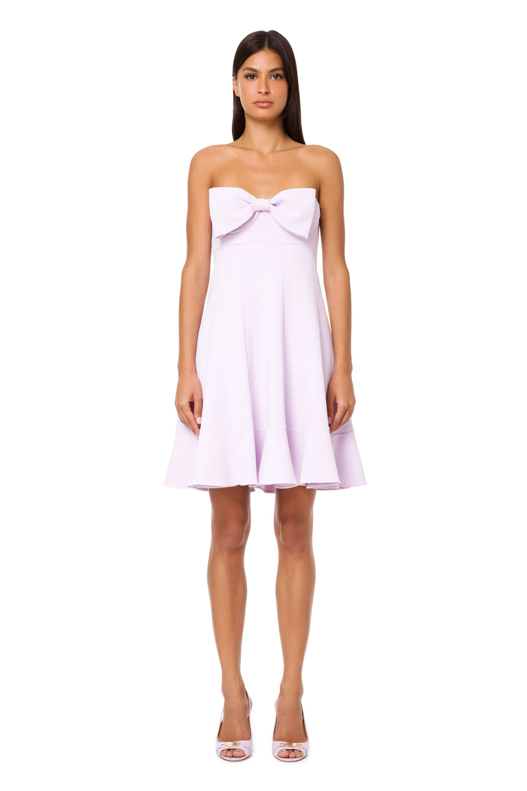 Mini dress with large bow - Mini Dresses | Elisabetta Franchi® Outlet