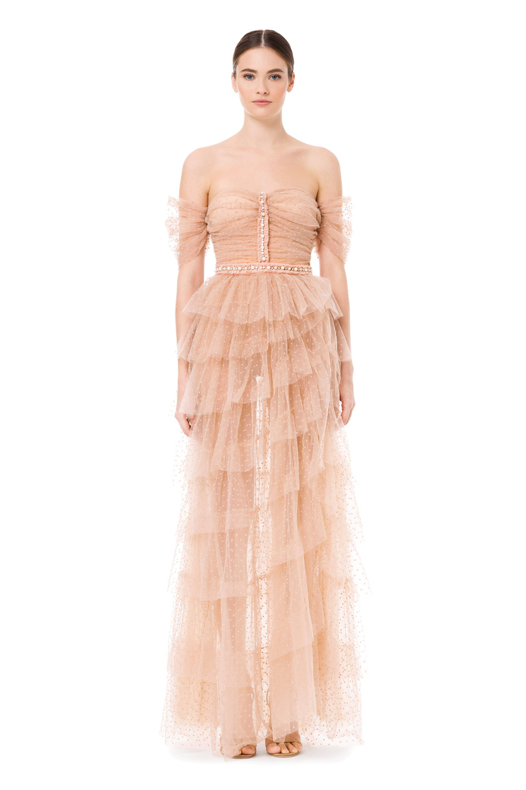 Abito Red Carpet in tulle con bustier - Dresses | Elisabetta Franchi® Outlet