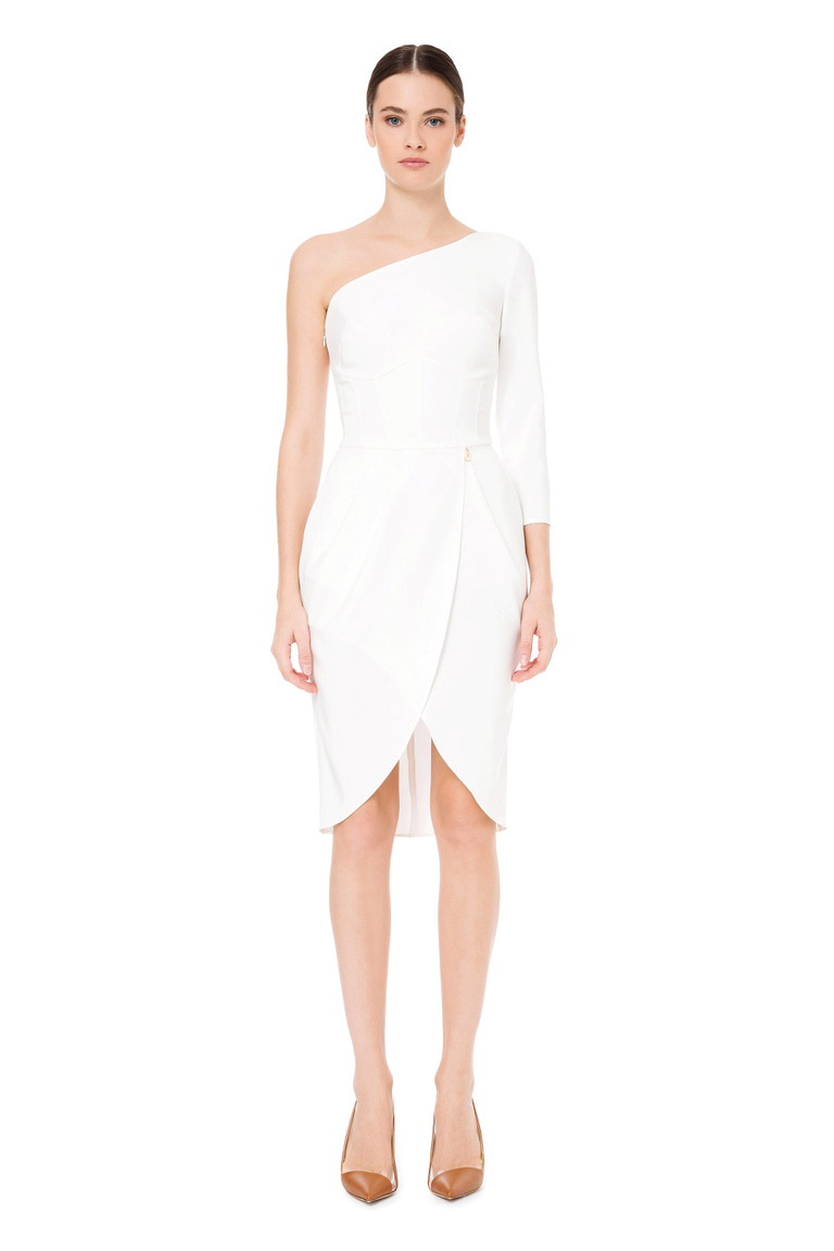 Asymmetric one-shoulder dress - Midi Dress | Elisabetta Franchi® Outlet