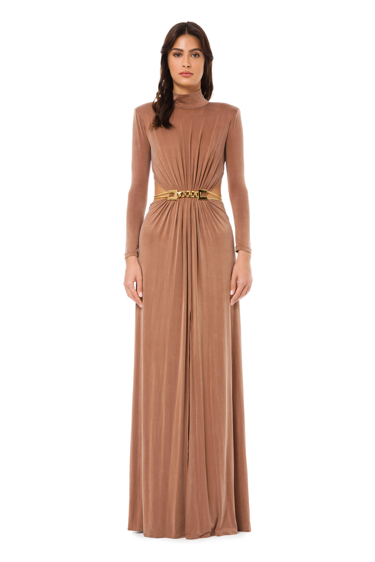 Elisabetta Franchi Red Carpet dress with side slits - Dresses | Elisabetta Franchi® Outlet