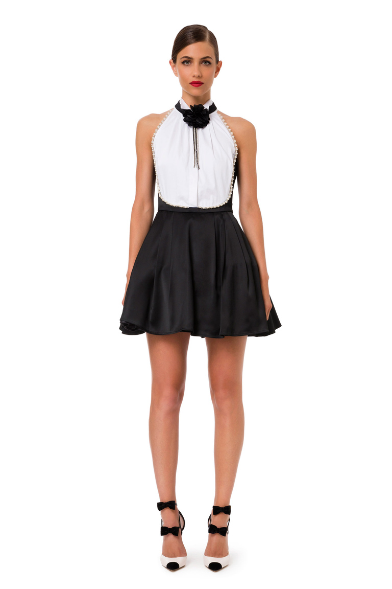 Mini tuxedo dress with doll skirt - Dresses | Elisabetta Franchi® Outlet