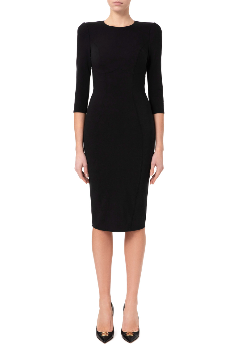 Sheath dress with open neckline on the back - Sheath Dresses | Elisabetta Franchi® Outlet