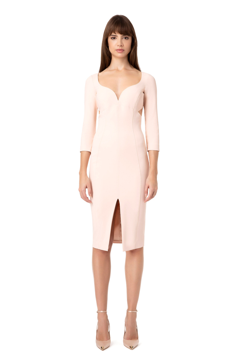Sheath dress with opening on the back - New Now | Elisabetta Franchi® Outlet