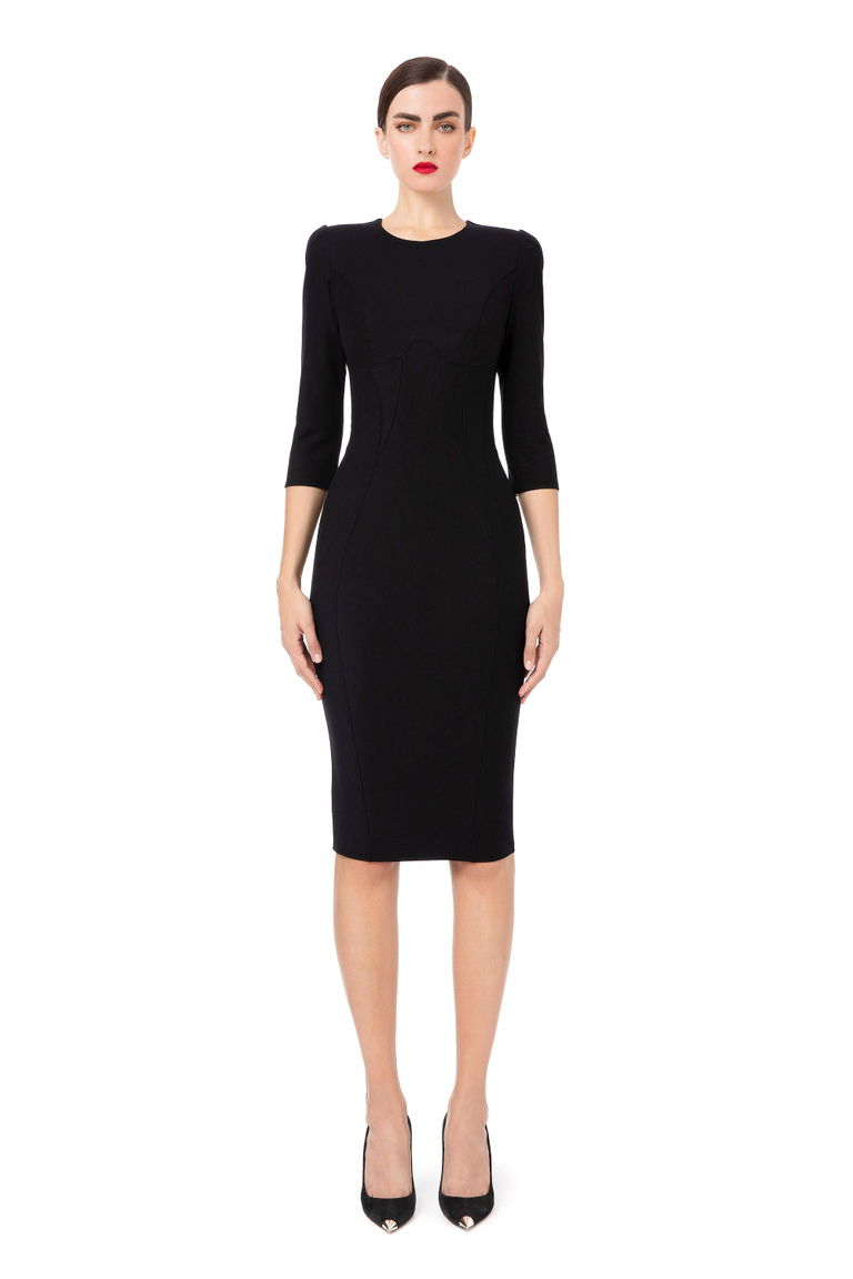Sheath dress with geometric detail on the back - Special prices | Elisabetta Franchi® Outlet