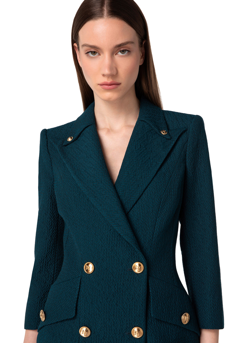 Robe-manteau avec revers à boutons logotés - Vente | Elisabetta Franchi® Outlet