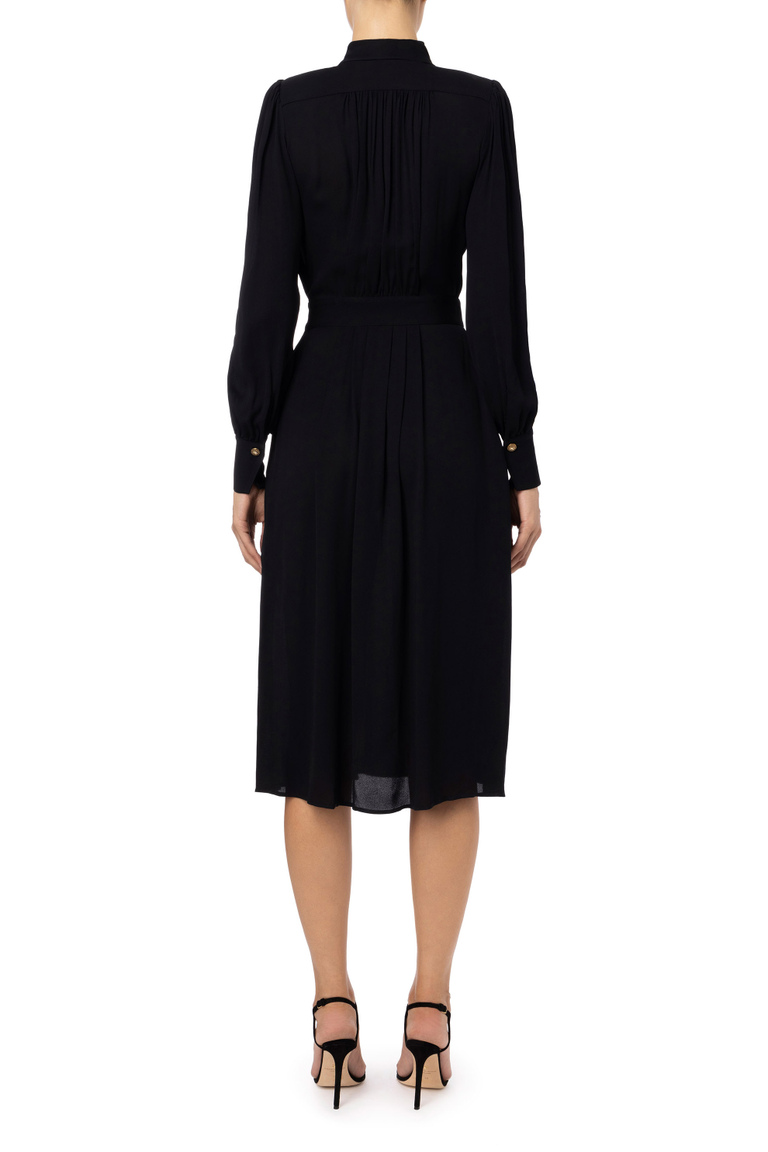 Chemisier in georgette con sciarpa foulard - Abiti & Tute | Elisabetta Franchi® Outlet
