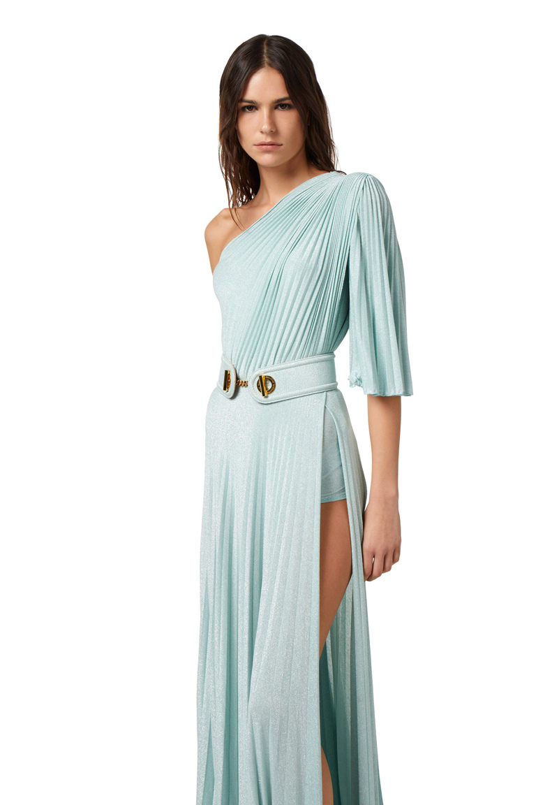One-shoulder red carpet dress in lurex jersey - Red Carpet | Elisabetta Franchi® Outlet