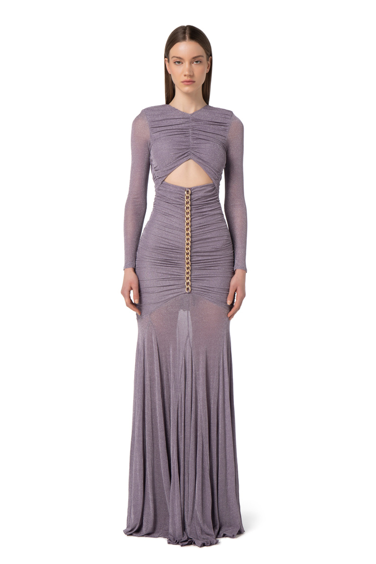 Red Carpet dress in lurex jersey with chain - Red Carpet | Elisabetta Franchi® Outlet