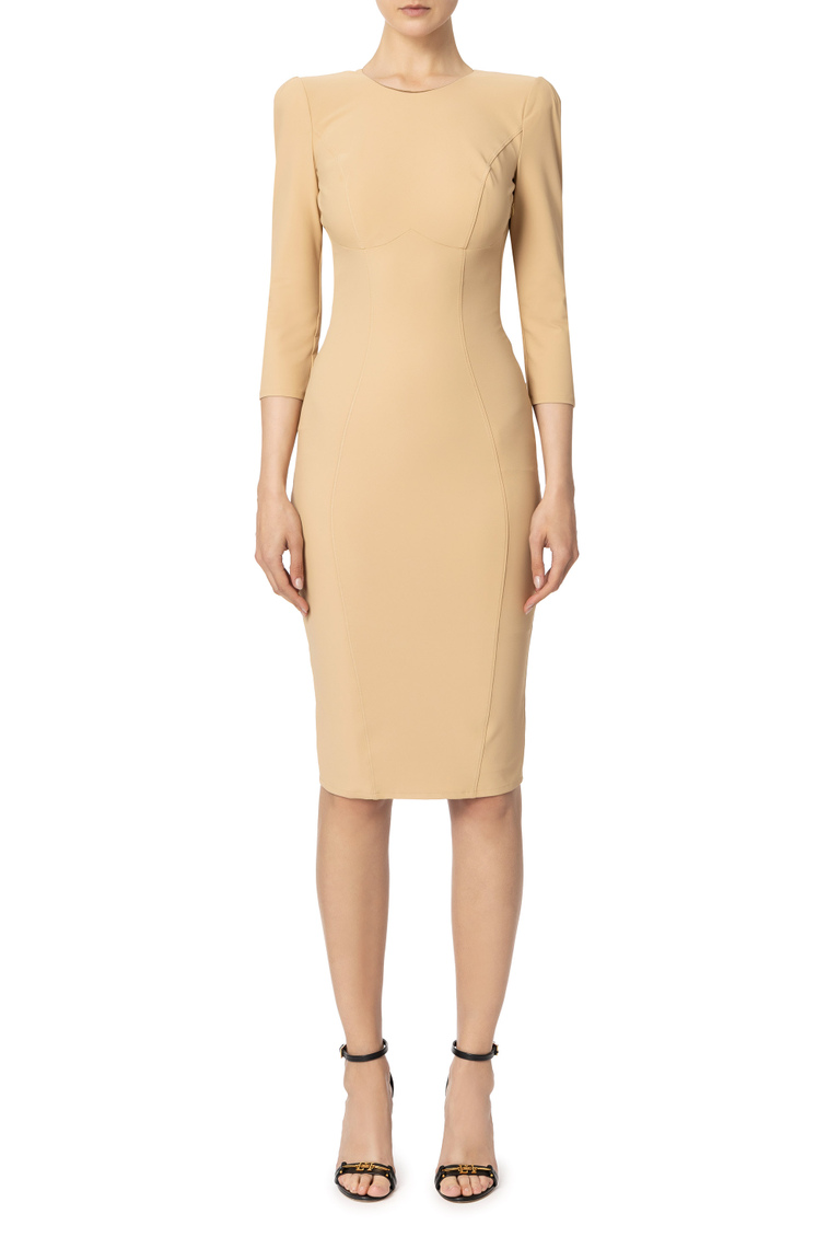Sheath dress with back neckline - Dresses | Elisabetta Franchi® Outlet