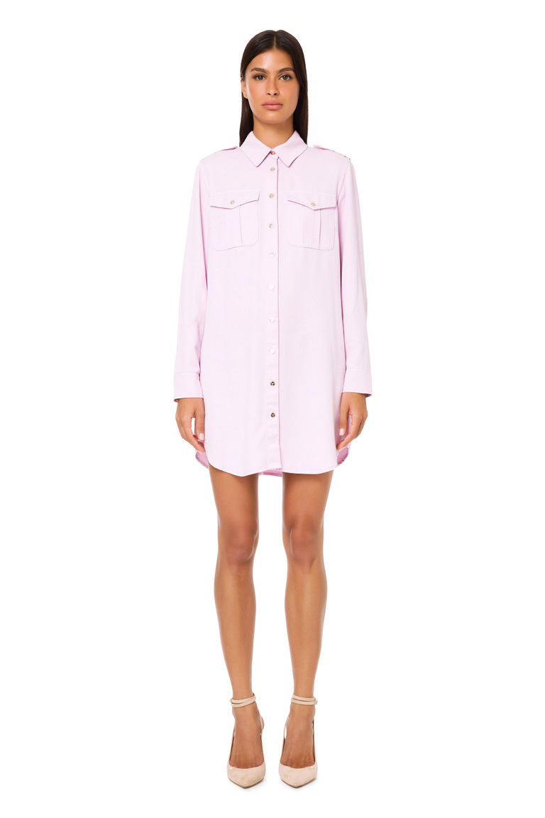 Elisabetta Franchi mini blouse in denim - New Arrivals | Elisabetta Franchi® Outlet