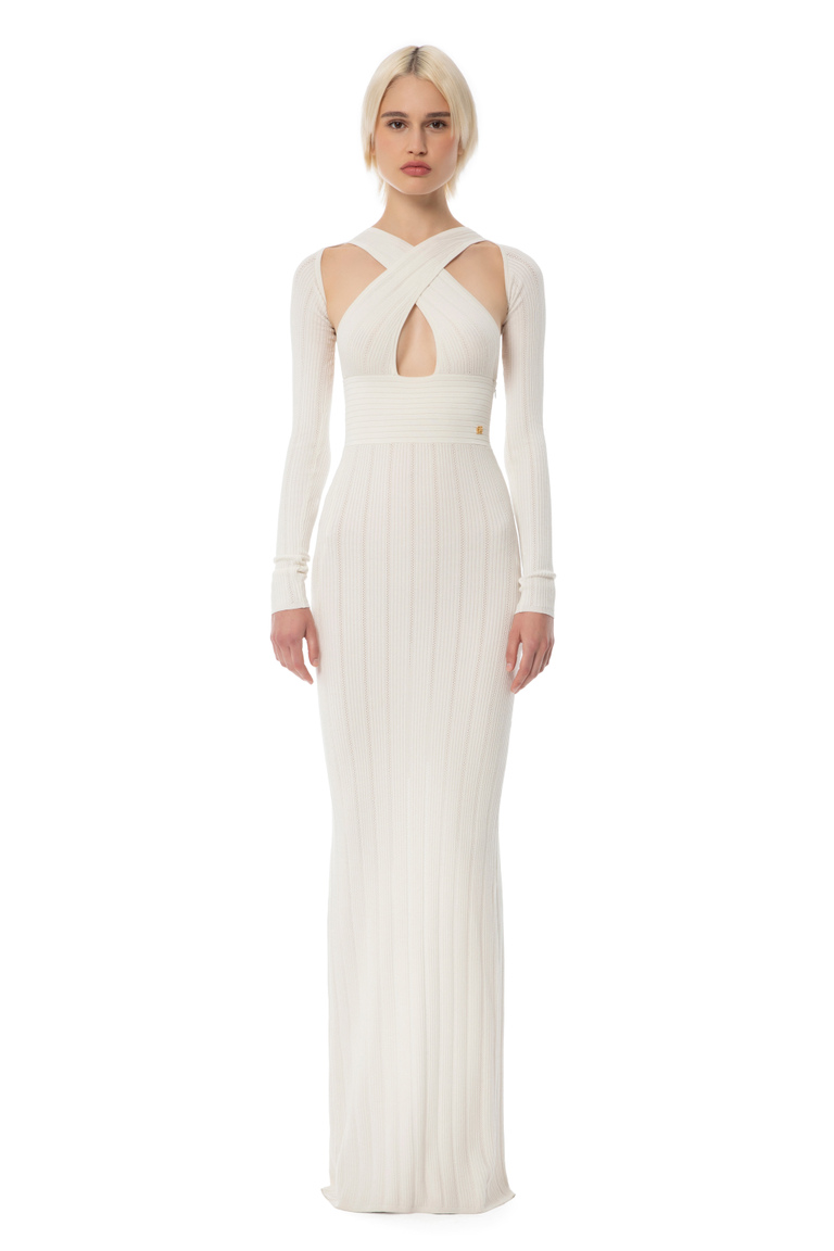 Red Carpet knit dress with slit - Red Carpet | Elisabetta Franchi® Outlet