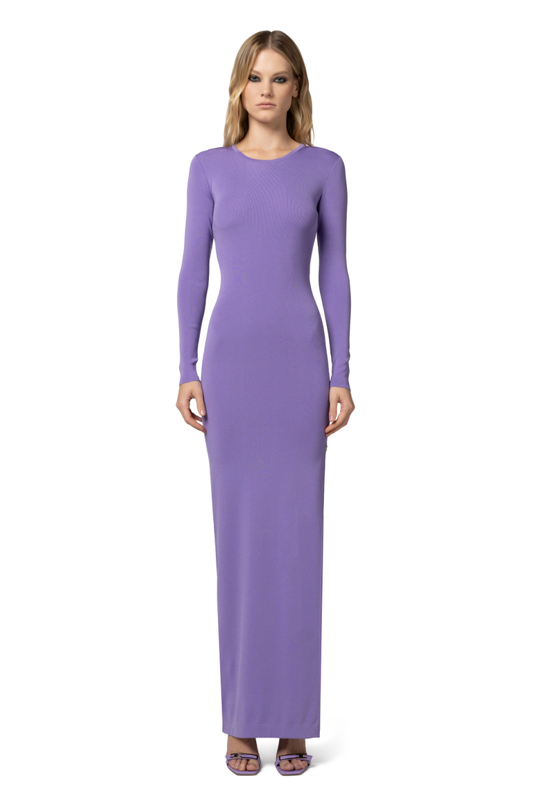 Red carpet dress in rayon with criss-cross pattern - Red Carpet | Elisabetta Franchi® Outlet