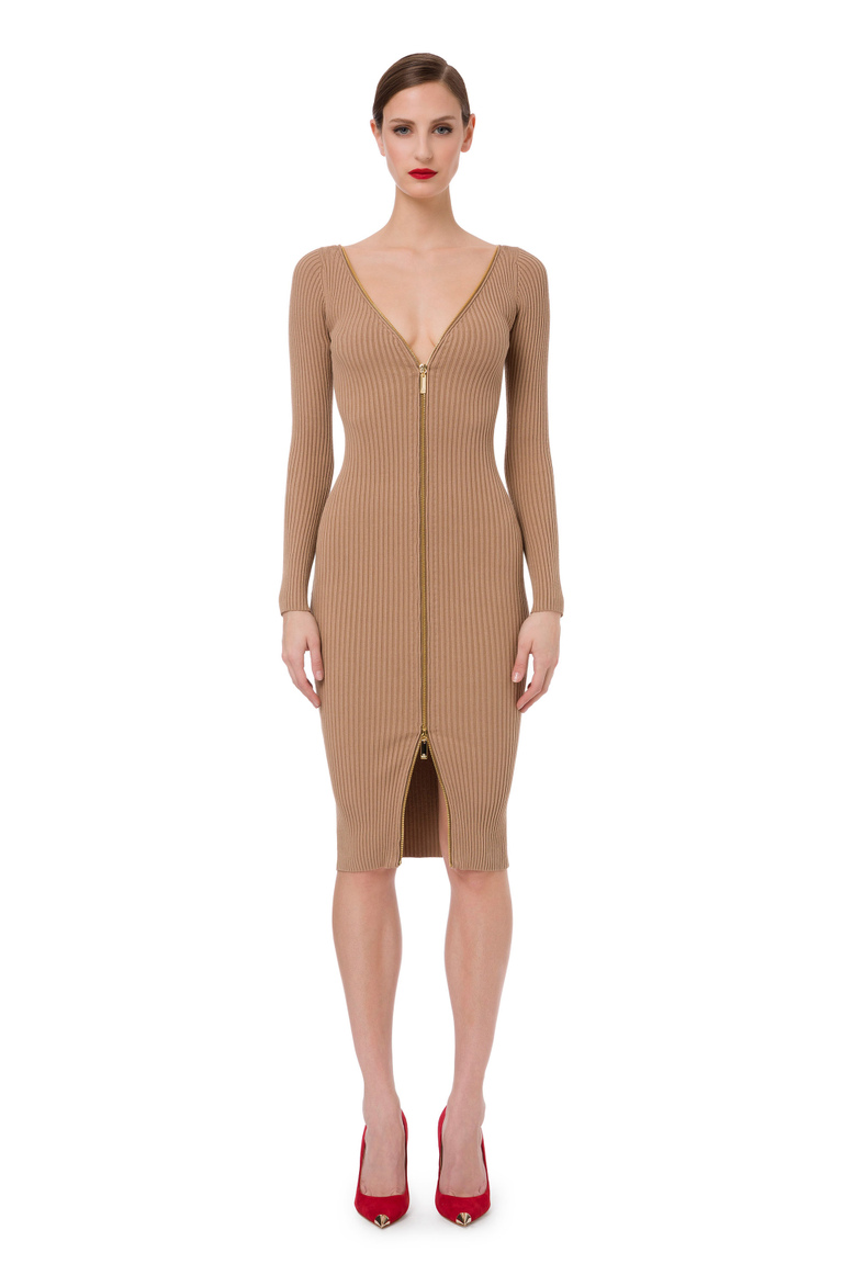 Long sleeve calf-length dress - Midi Dress | Elisabetta Franchi® Outlet