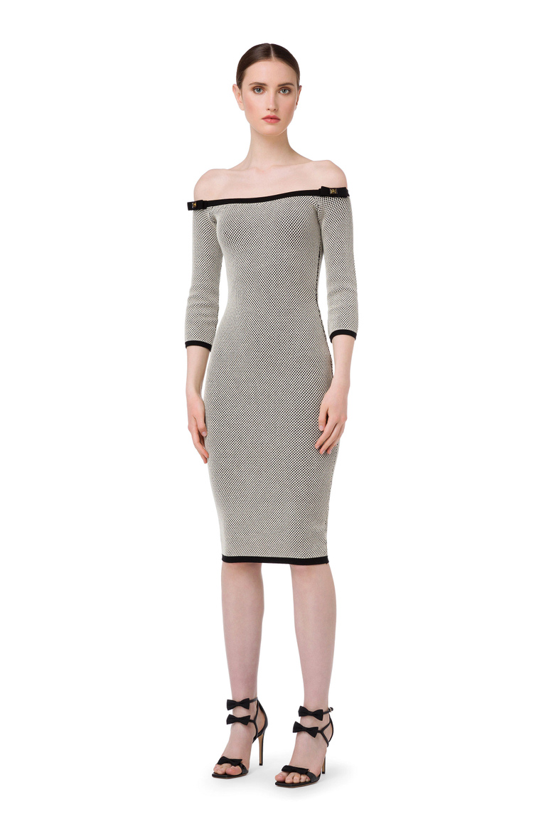 Elisabetta Franchi calf-length sheath dress with side bows - Sheath Dresses | Elisabetta Franchi® Outlet