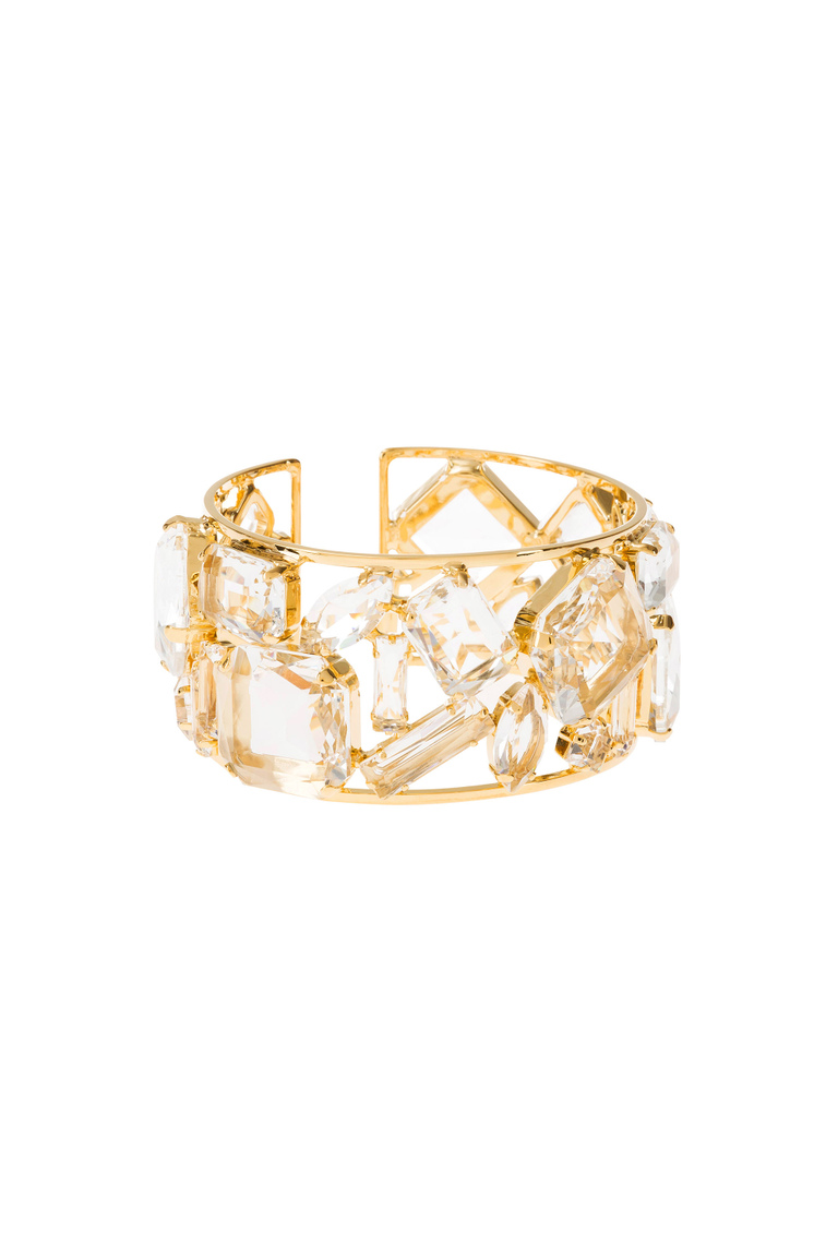 Rigid bracelet with rhinestone cabochons - Accessories | Elisabetta Franchi® Outlet