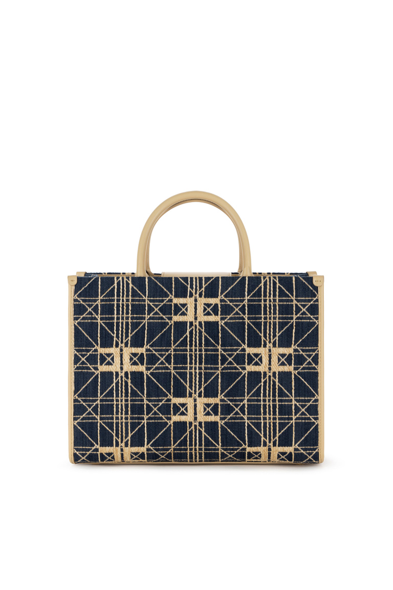 Raffia medium shopper bag - Hand Bags | Elisabetta Franchi® Outlet