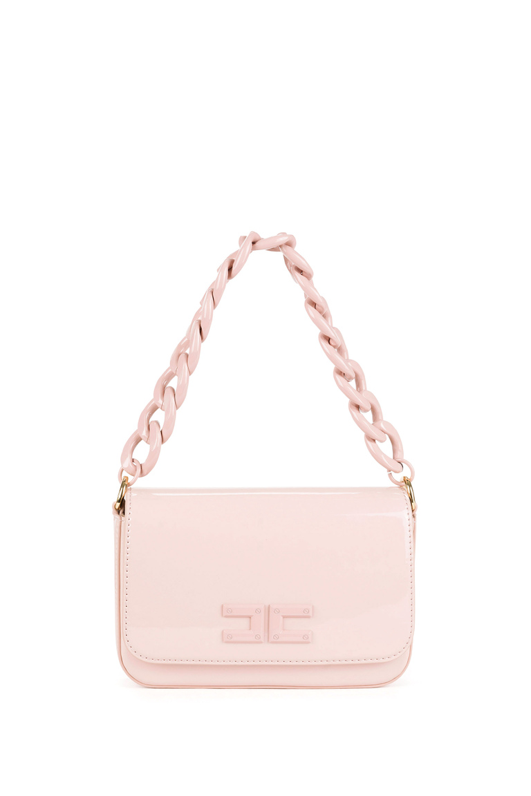 Monochrome mini bag with logo - Strap Bags | Elisabetta Franchi® Outlet