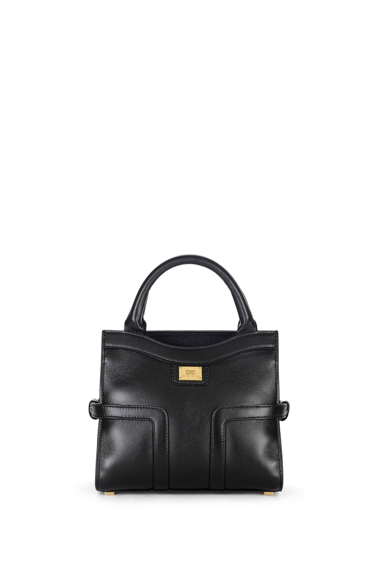 Small tote bag in semi-gloss leather - Hand Bags | Elisabetta Franchi® Outlet