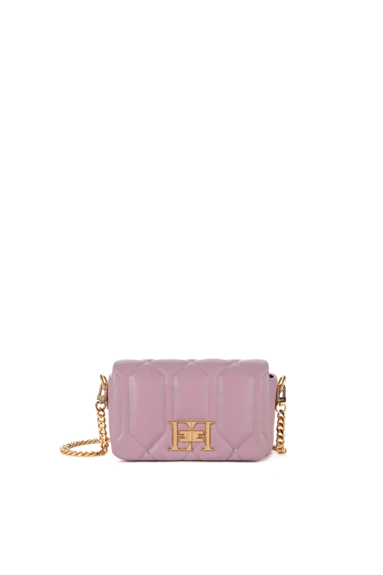 Small puffy bag with logoed plaque - Bags | Elisabetta Franchi® Outlet